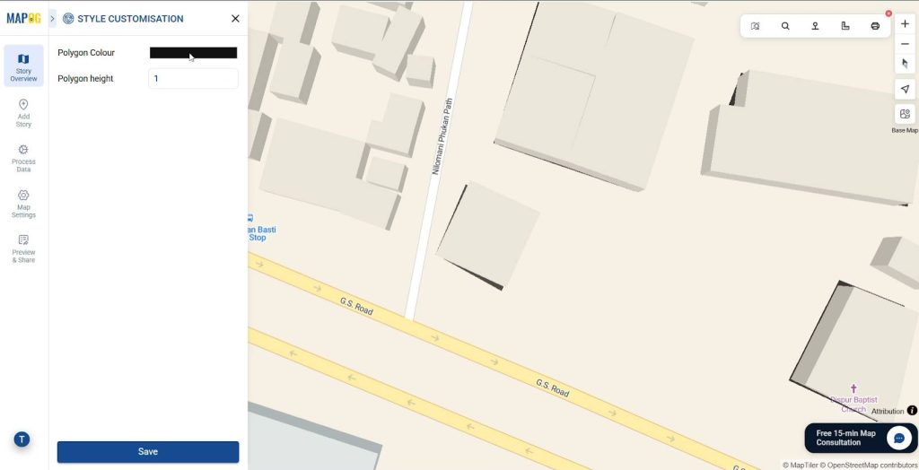polygons on a map