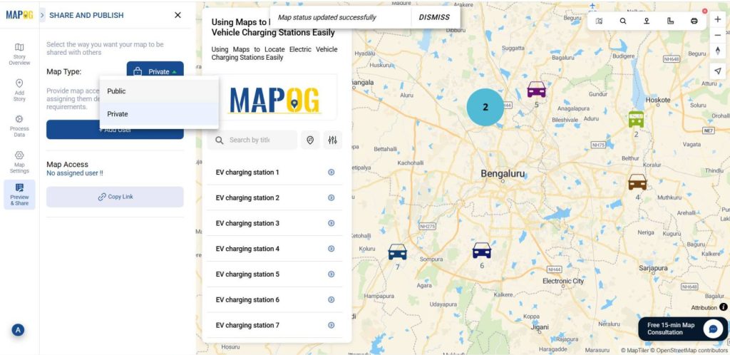 Mapping electric vehicle charging stations