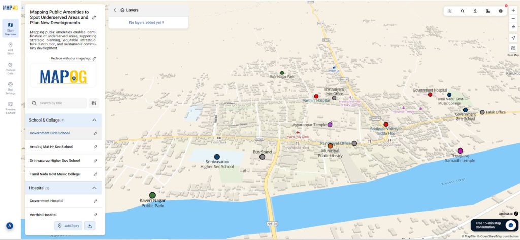 Mapping Public Amenities to Spot Underserved Areas and Plan New Developments