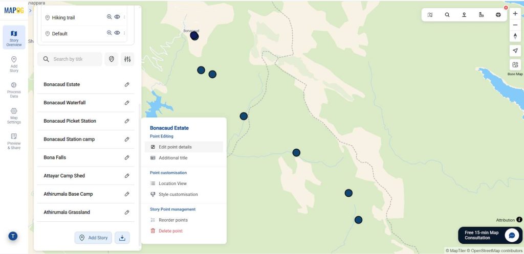 Smart Hiking Trail Planning: Visualize Bearings, Distances, and Key Checkpoints