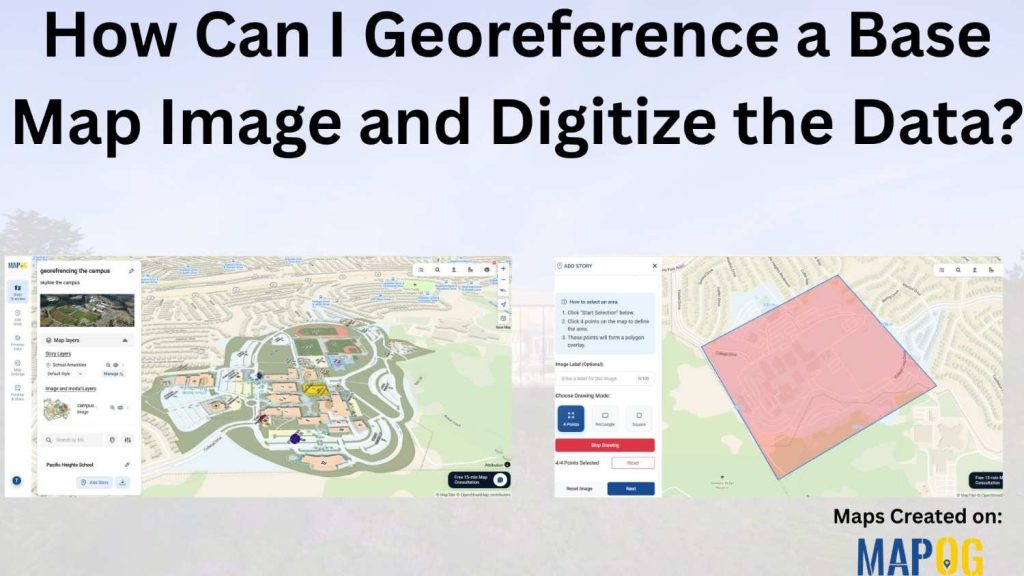 How Can I Georeference a Base Map Image and Digitize the Data?