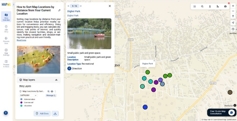 Sort Map Locations by Distance