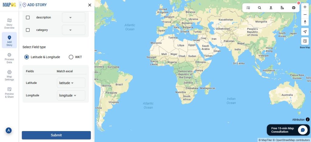 Automated Tools to Calculate Bearing Angle, and Distance on Maps