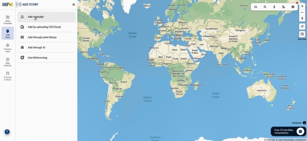 Real estate project map created for building data