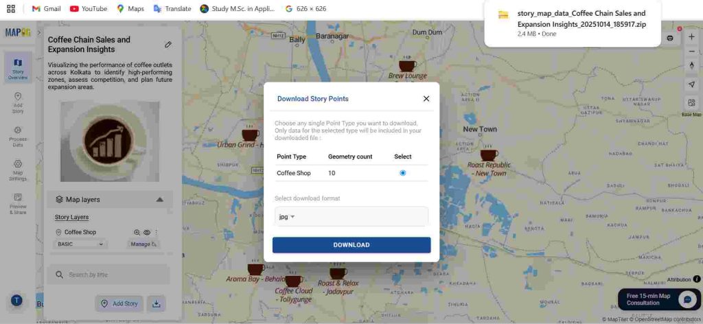 Download Your Mapped Data