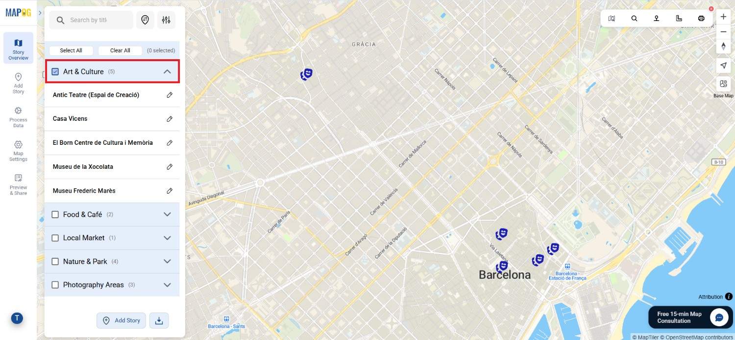 How to Filter Your Map Points Easily Using Category Filters - MAPOG