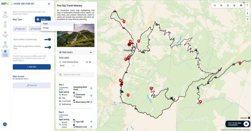 Click on Preview & Share to review your map