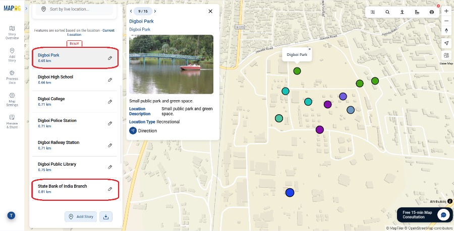 Sort Map Locations by Distance