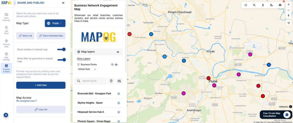 Sharing for the Interactive Map