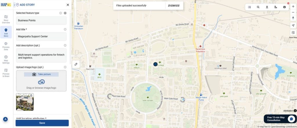 Add Story for Interactive Mapping