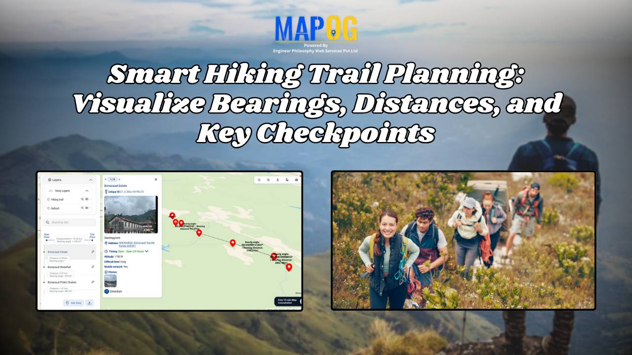 Smart Hiking Trail Planning Visualize Bearings, Distances, and Key Checkpoints