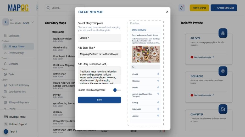 Mapping Platform vs Traditional Maps