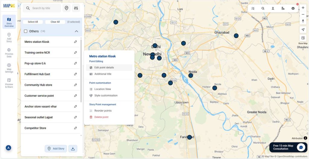 shows edit point detail option in the layer panel