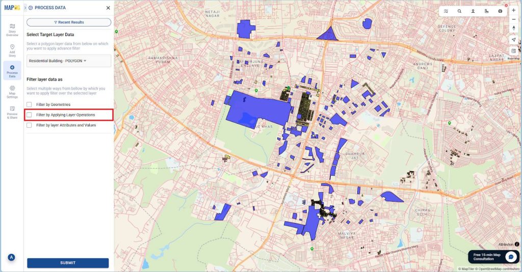 Select target filter layer from the layer drop down. Then select the option, “Filter by Applying Layer Operations”.