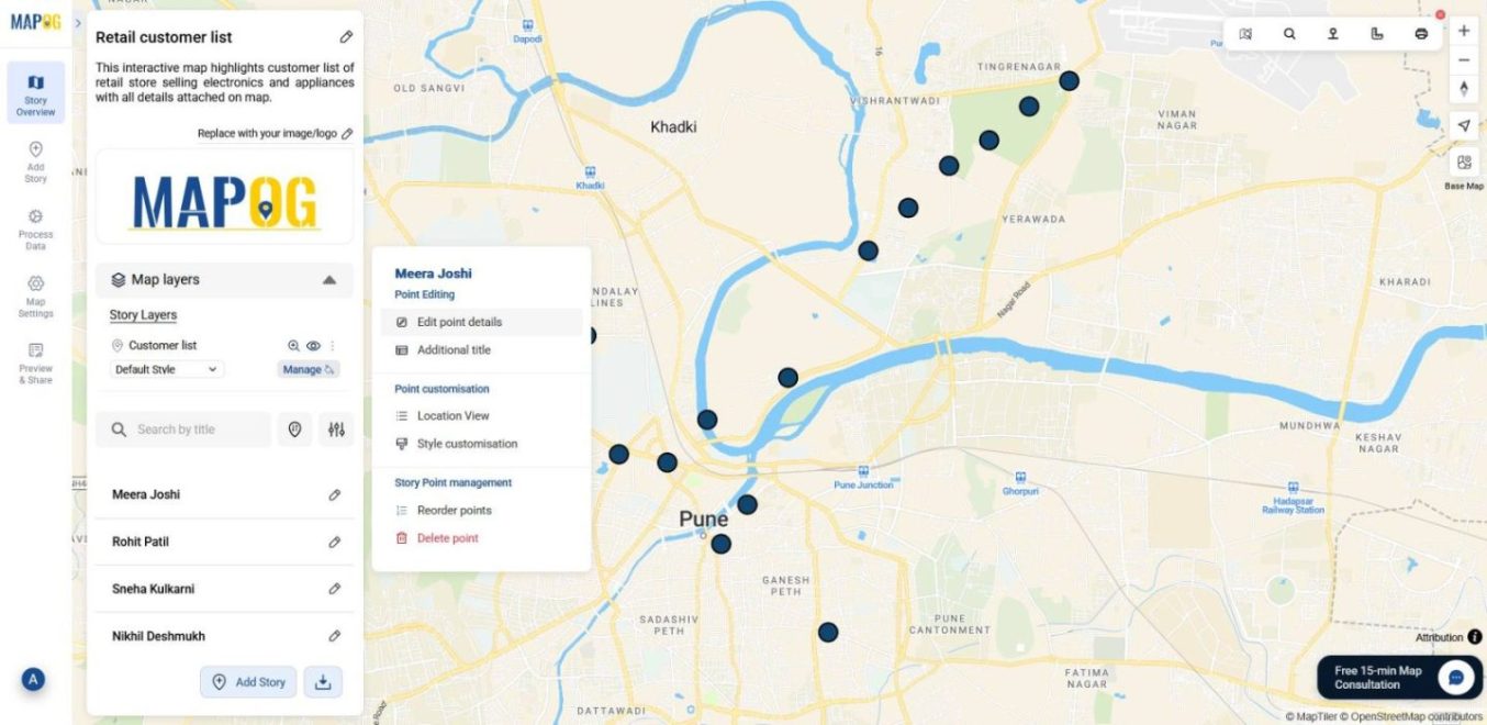 upload customer list to map