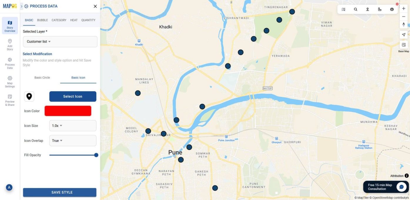 upload customer list to map