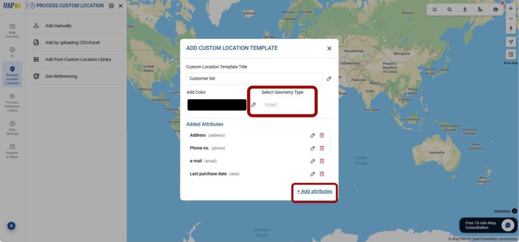 Add Custom Location Template