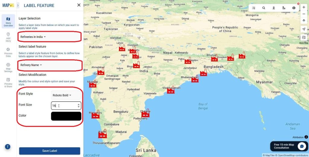 Smart Labelling in maps