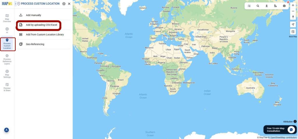 Add by uploading CSV/Excel