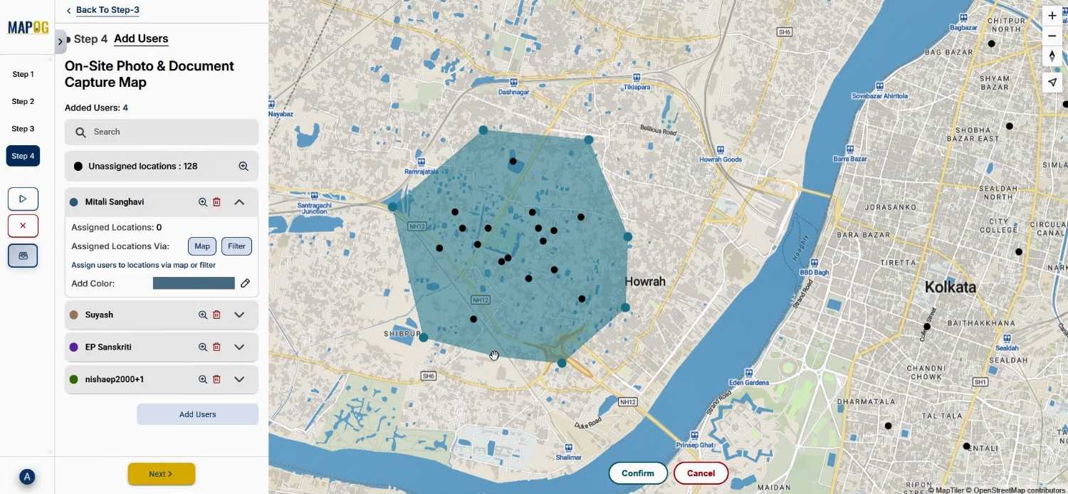 draw polygon to assign points