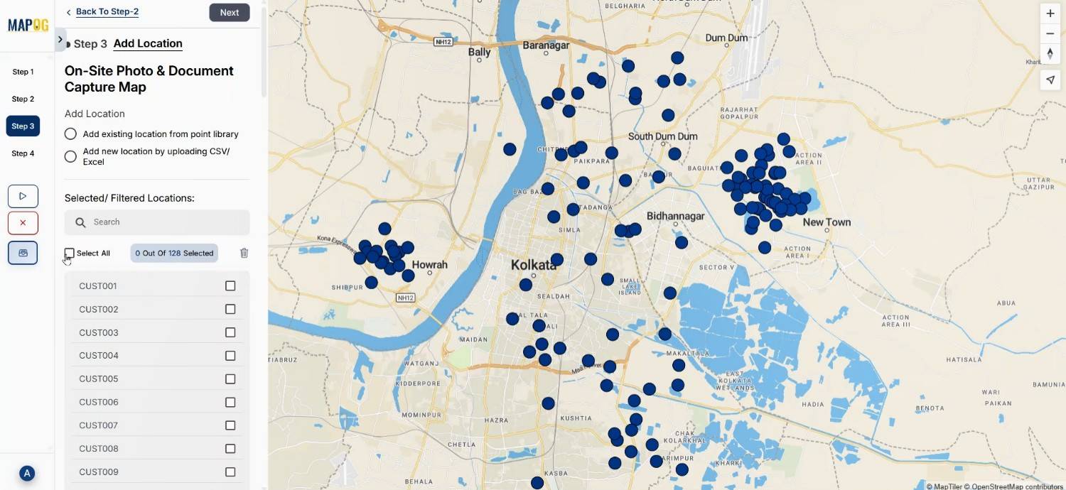 points auto-plot on map