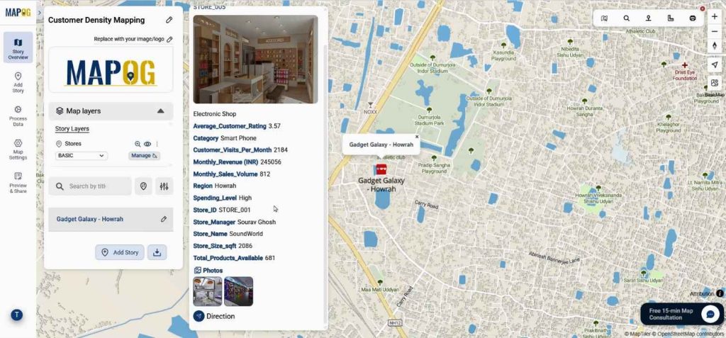 Pre-existed store location is already mapped here.