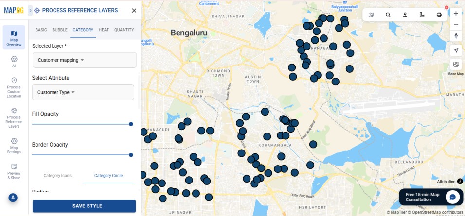Color-Code Your Customers by Purchase Behavior on a Map