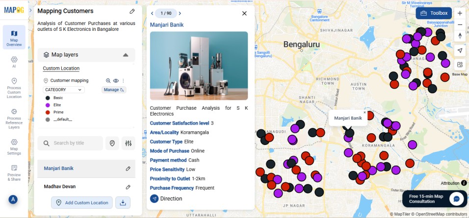 Color-Code Your Customers by Purchase Behavior on a Map