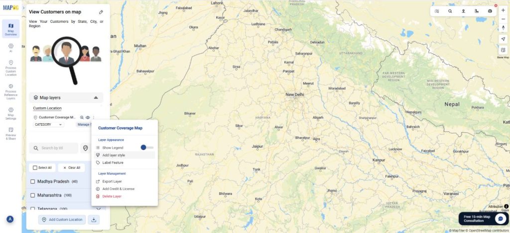 Style the customer points by category