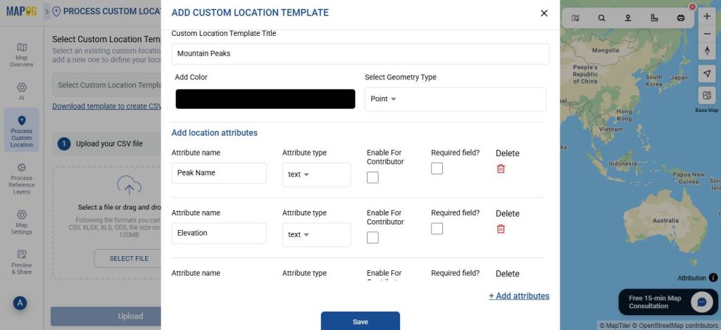 Add custom location template type