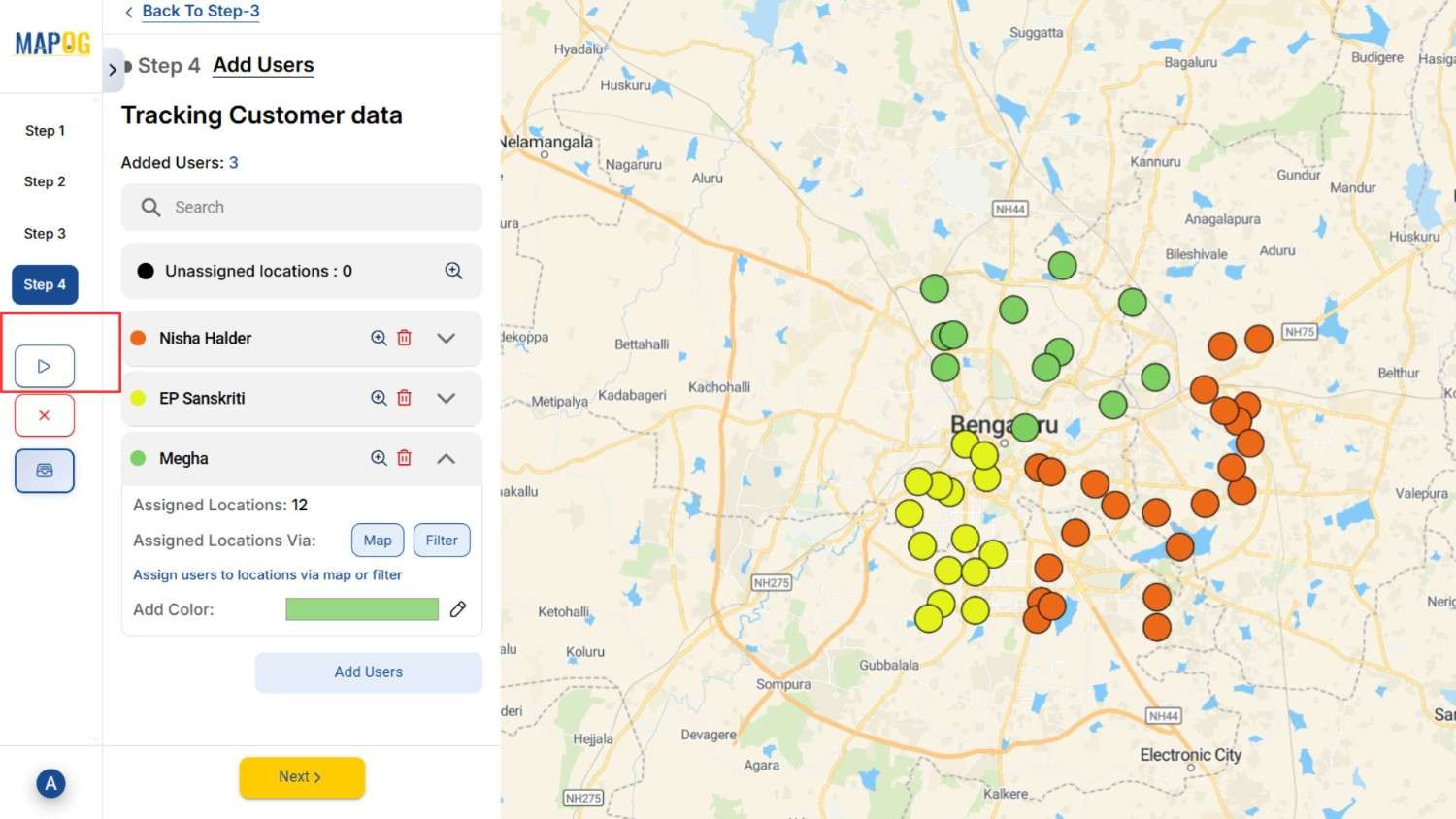 dd track customer visits