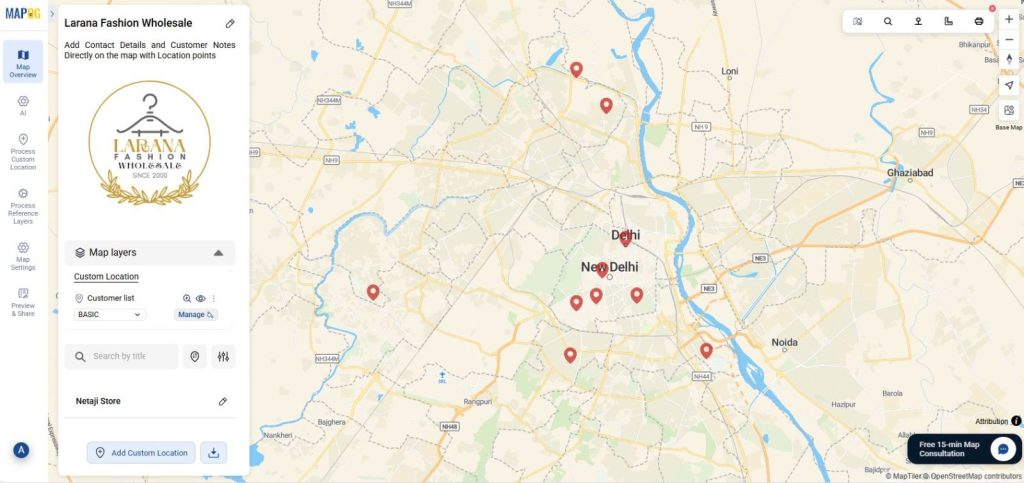Locations in Delhi