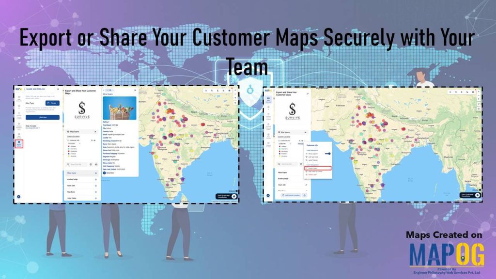 Export or Share Your Customer Maps Securely with Your Team