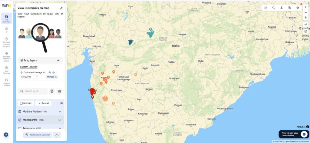 View your customers on map