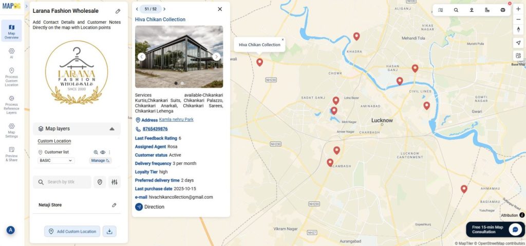 Add Contact Details and Customer Notes Directly on the Map with Location Points