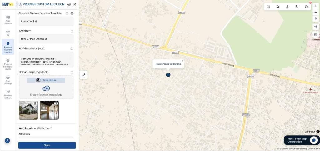 Process Custom Location