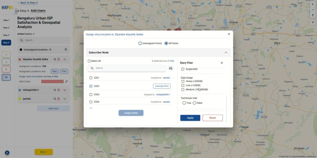 assign customer locations to field teams