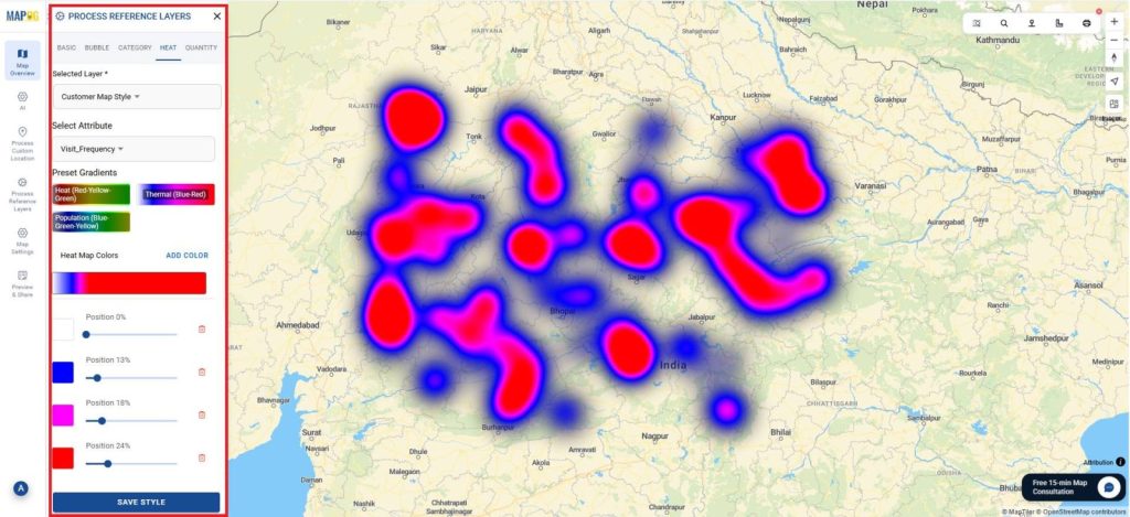 Heat Map: Detecting Density and Demand