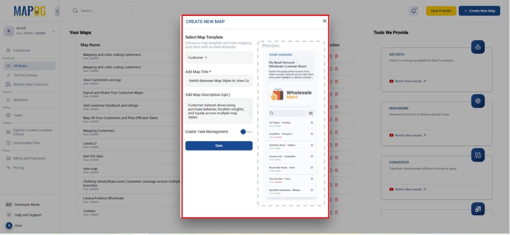 Switch Between Map Styles to View Customer Data from Different Angles