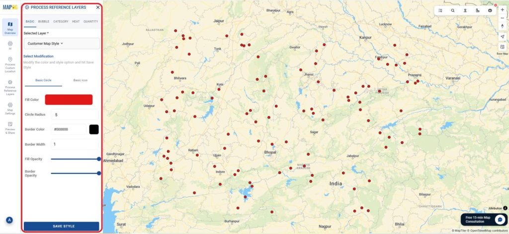 Switch Between Map Styles to View Customer Data from Different Angles