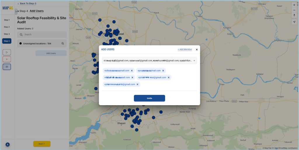 Select users to invite them as contributors.