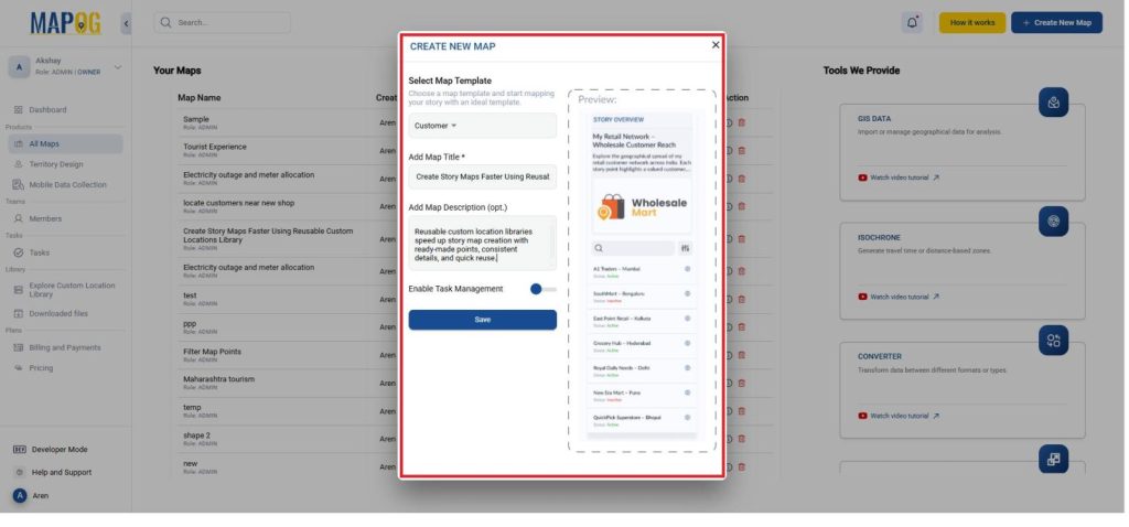 Methodology: Reusable Custom Locations Library