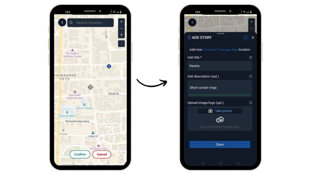 Adding new locations while visiting them
