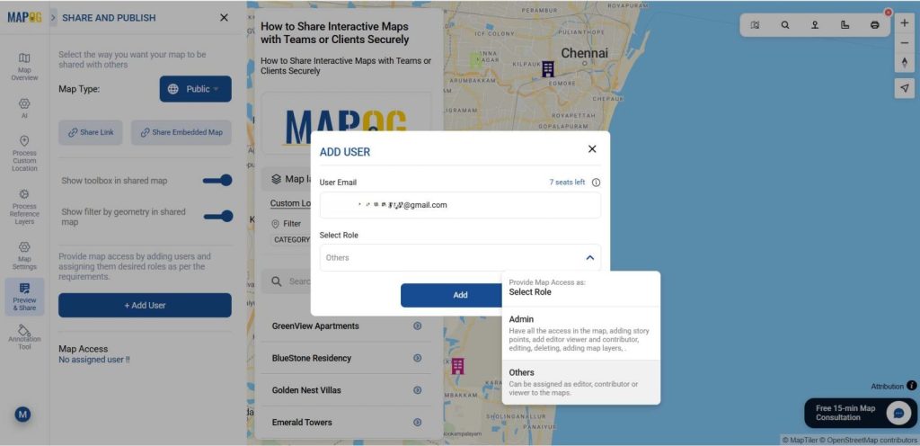 select role as admin or others
