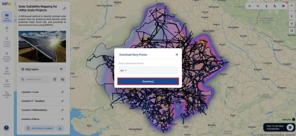 Export Your Map with All Data and Details
