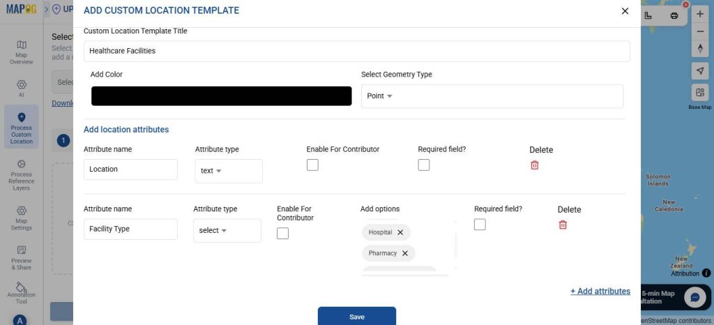 Create new location template