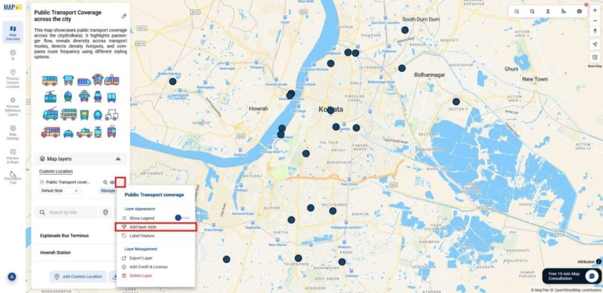 Interface showing the Layer Panel with the option to Add Layer Style.