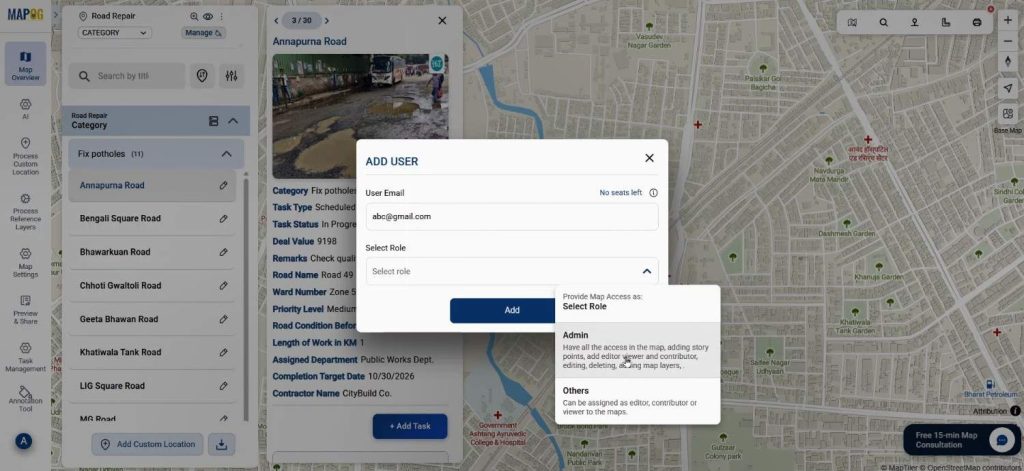 Track Task Progress task getting assigned using add new team members