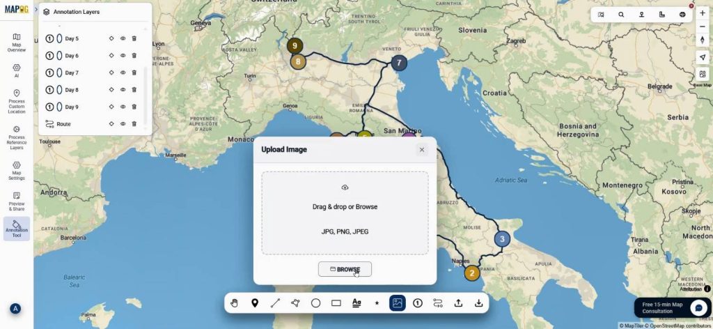 Browse & upload images of location