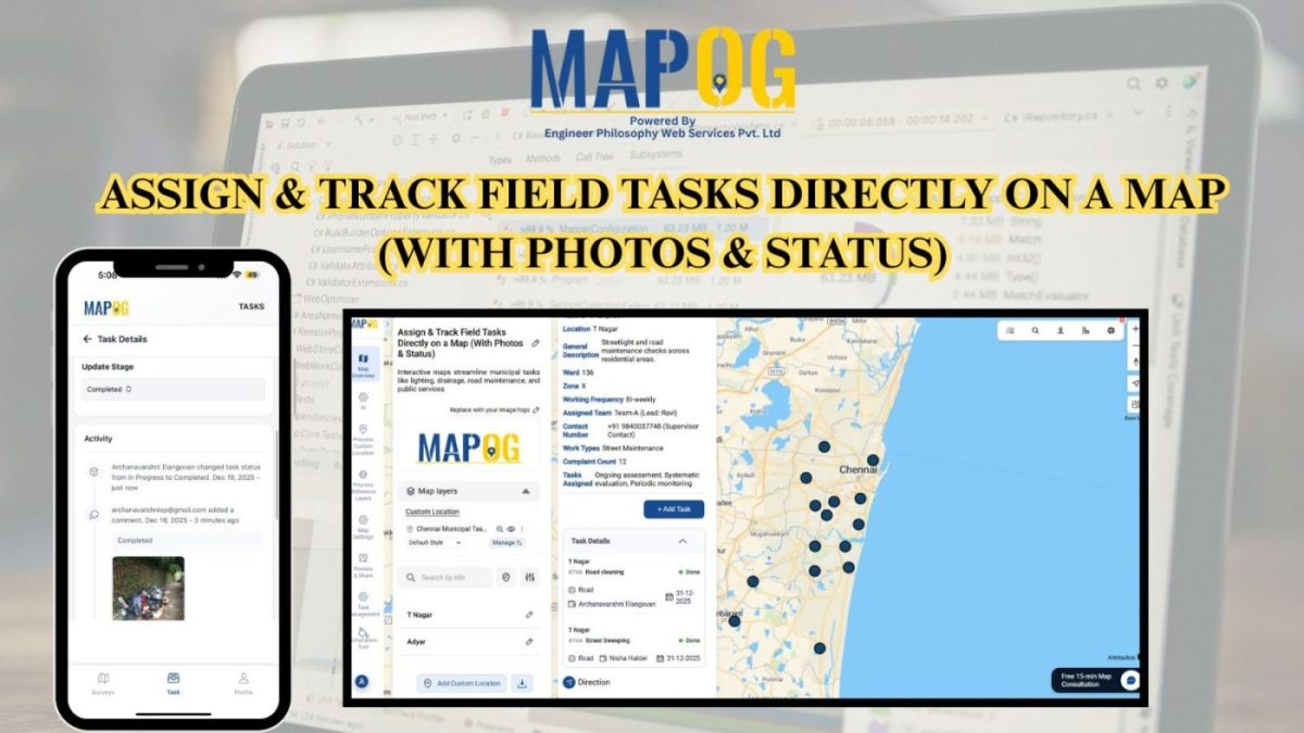 Assign & Track Field Tasks Directly on a Map (With Photos & Status)